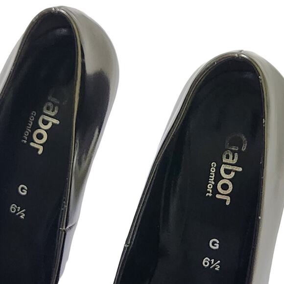 Gabor Womens Pumps UK6.5 US 9 Lug Sole Patent Leather Minimalist Corporate - Picture 6 of 7